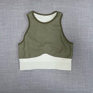 Racer Back Cropped Fitted Exercise Top